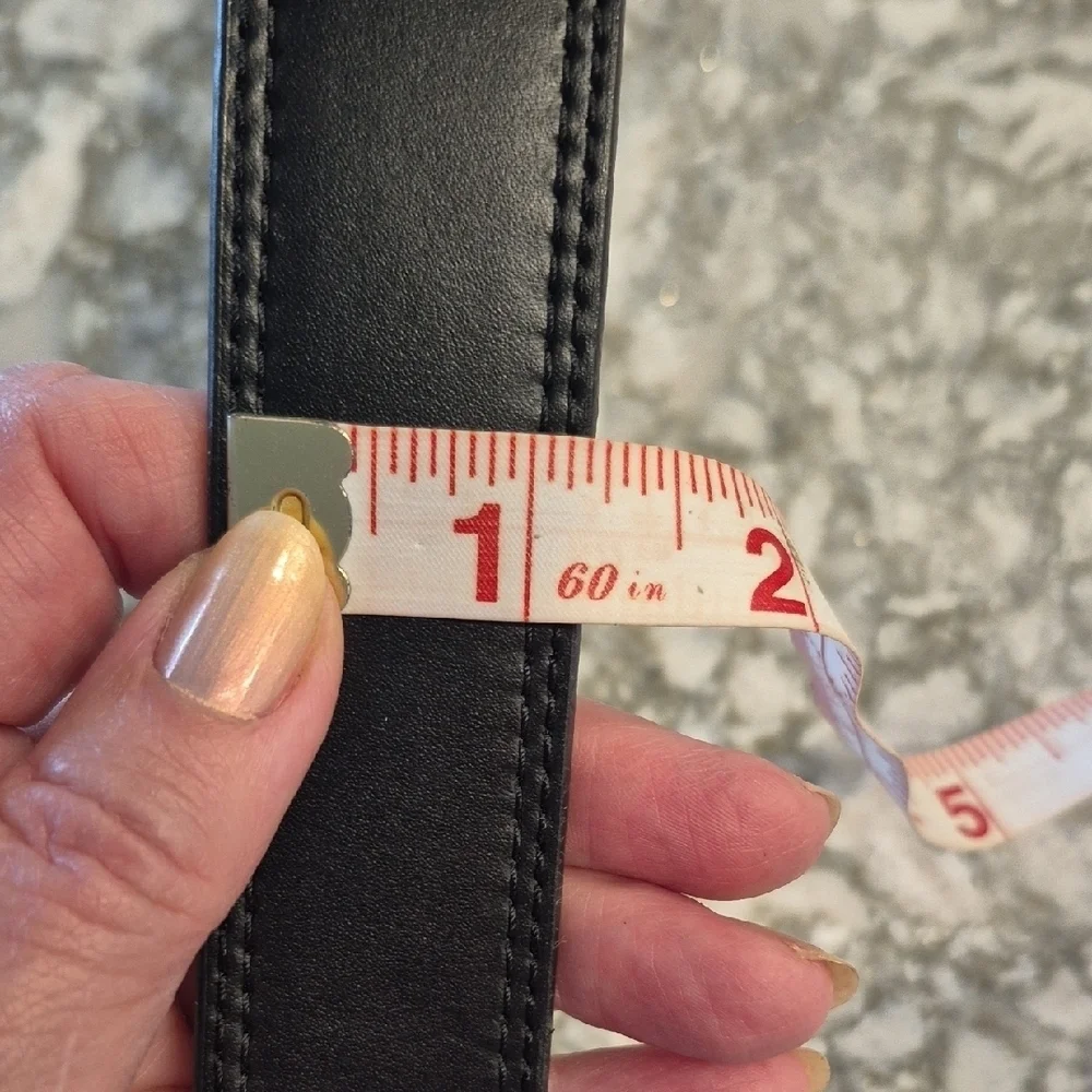 Ellen Tracy Black and Silver Women's Belt 37 Inches